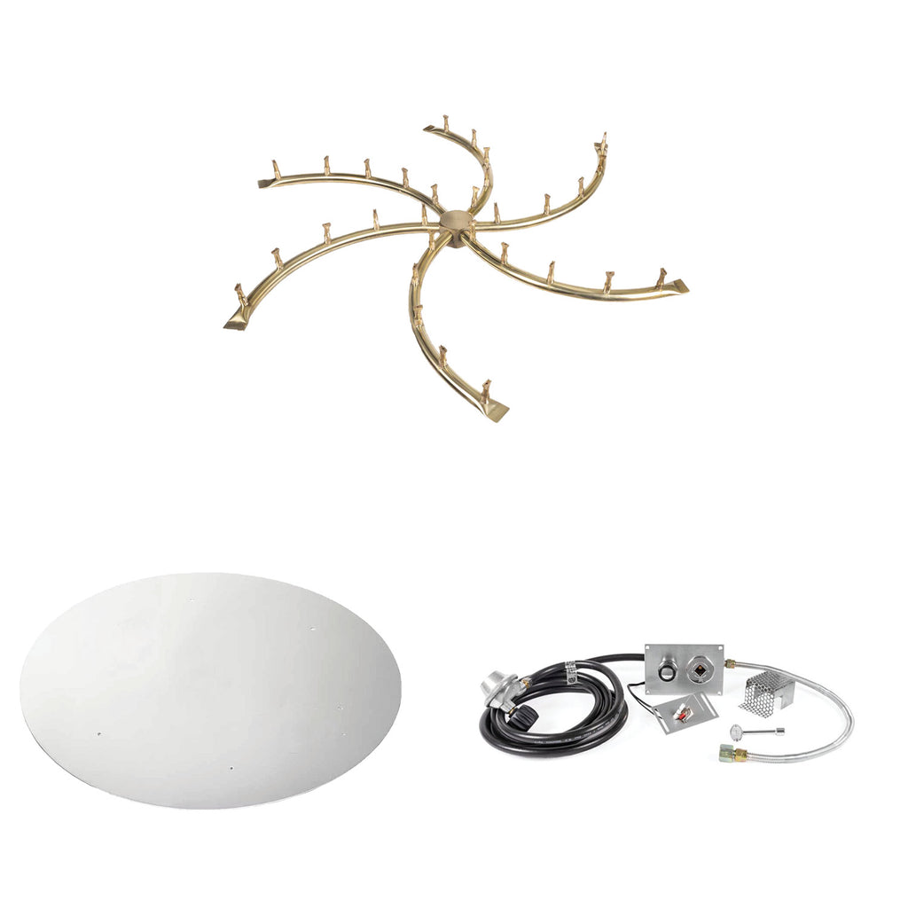 The Outdoor Plus Brass Bullet Spark Ignition Gas Fire Pit Burner Kit