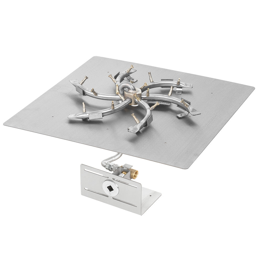 The Outdoor Plus Stainless Steel Bullet Match Light Gas Fire Pit Burner Kit