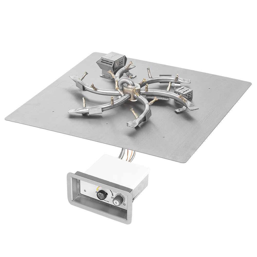 The Outdoor Plus Stainless Steel Bullet Spark Ignition Gas Fire Pit Burner Kit