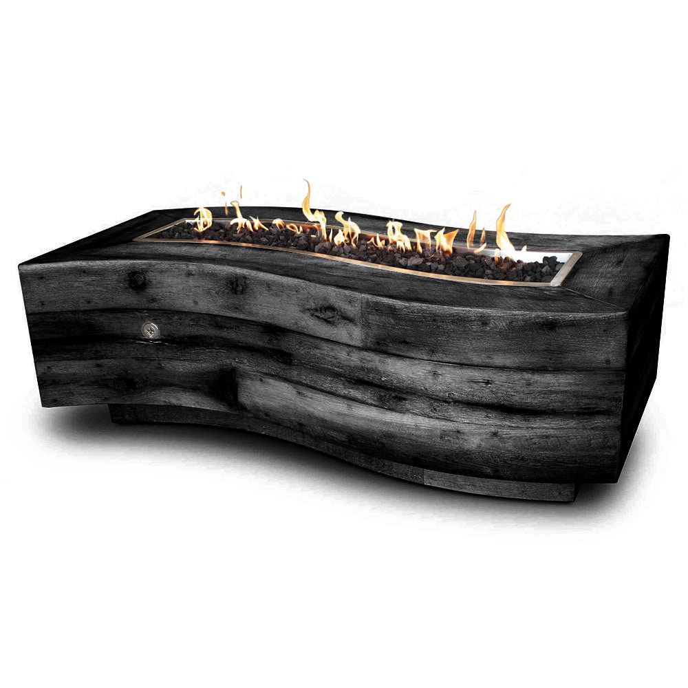 TOP Fires by The Outdoor Plus OPT-BGSR60x Big Sur Wood Grain Fire Pit, 60x28-Inches