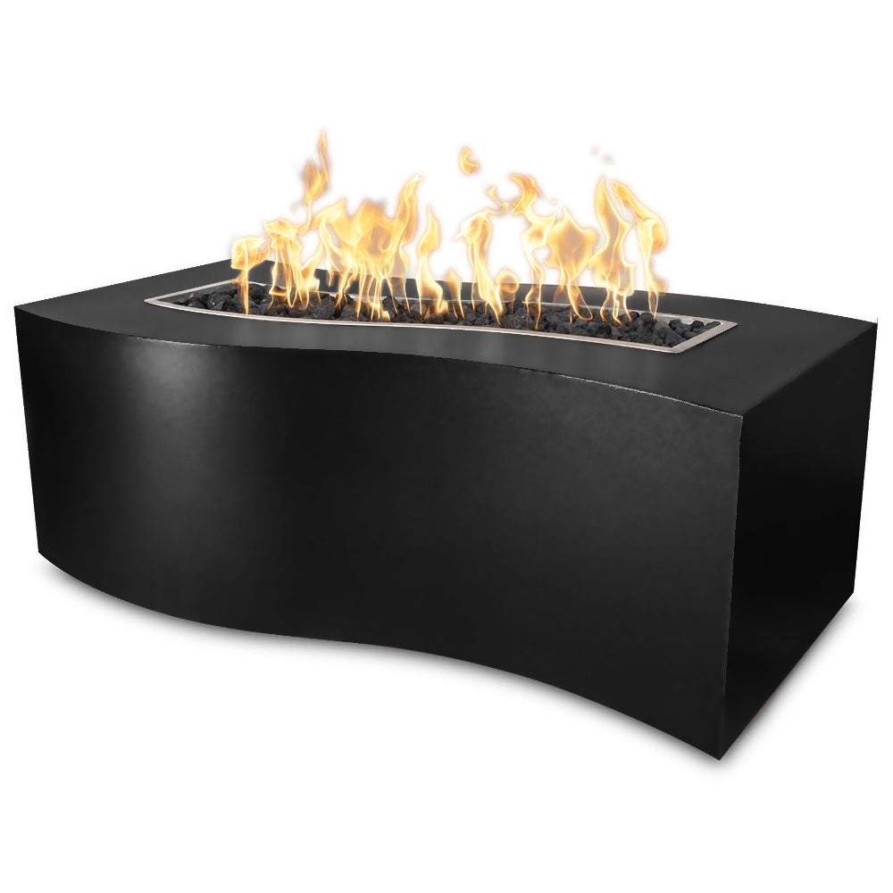 TOP Fires by The Outdoor Plus Billow 60x24-Inch Rectangular Powder Coated Steel Gas Fire Pit