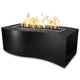 TOP Fires by The Outdoor Plus Billow 72x24-Inch Rectangular Powder Coated Steel Gas Fire Pit