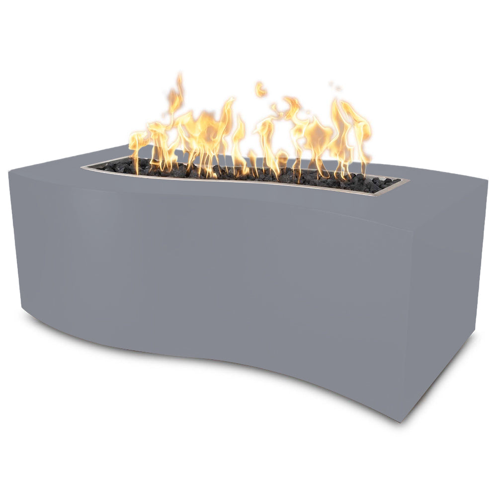 TOP Fires by The Outdoor Plus Billow 60x24-Inch Rectangular Powder Coated Steel Gas Fire Pit