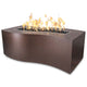 TOP Fires by The Outdoor Plus Billow 60x24-Inch Rectangular Powder Coated Steel Gas Fire Pit