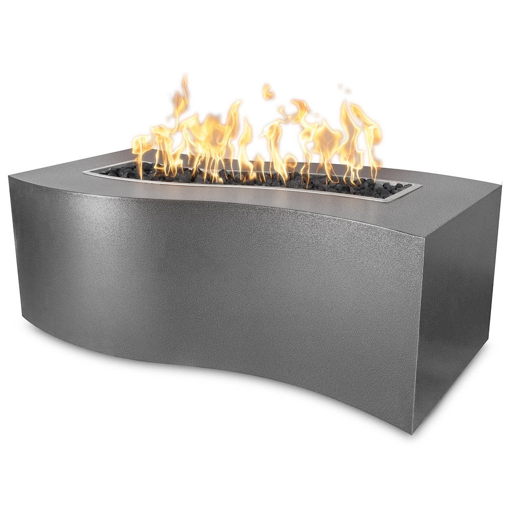 TOP Fires by The Outdoor Plus Billow 72x24-Inch Rectangular Powder Coated Steel Gas Fire Pit