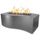 TOP Fires by The Outdoor Plus Billow 72x24-Inch Rectangular Powder Coated Steel Gas Fire Pit