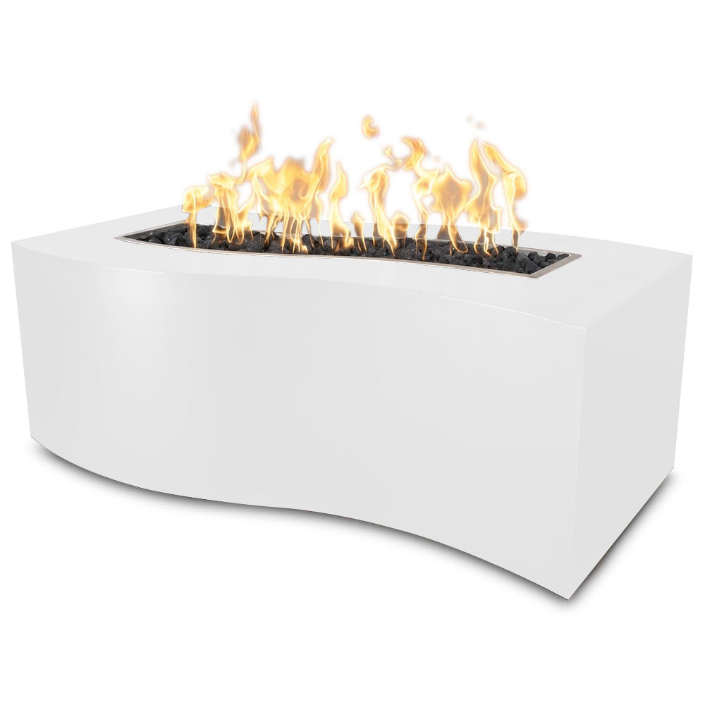 TOP Fires by The Outdoor Plus Billow 72x24-Inch Rectangular Powder Coated Steel Gas Fire Pit