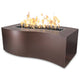 TOP Fires by The Outdoor Plus Billow 72x24-Inch Rectangular Powder Coated Steel Gas Fire Pit