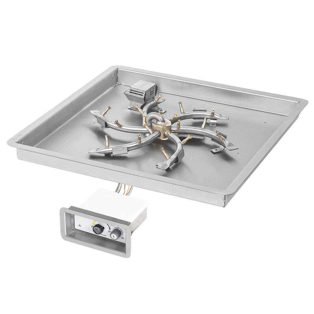 The Outdoor Plus Stainless Steel Bullet Spark Ignition Gas Fire Pit Burner Kit