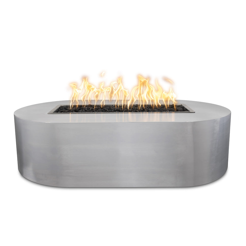 TOP Fires by The Outdoor Plus Bispo Oval Stainless Steel Gas Fire Pit