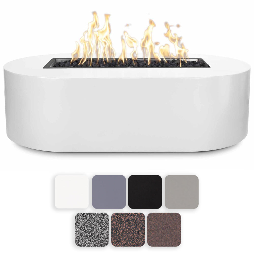 TOP Fires by The Outdoor Plus Bispo Oval Powder Coated Steel Gas Fire Pit