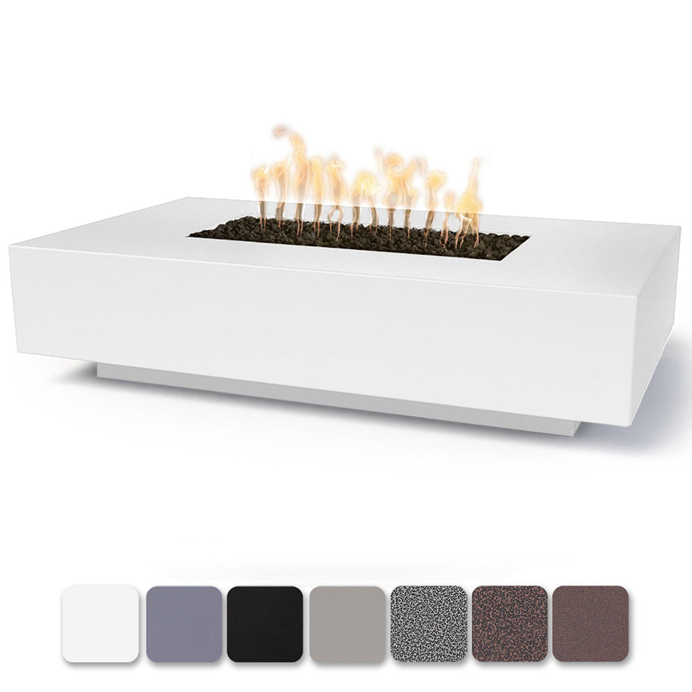 The Outdoor Plus Cabo 56x38-Inch Linear Powder Coated Steel Gas Fire Pit
