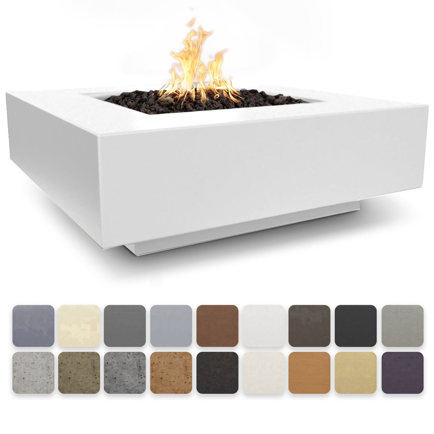TOP Fires by The Outdoor Plus Cabo Square Concrete Gas Fire Pit