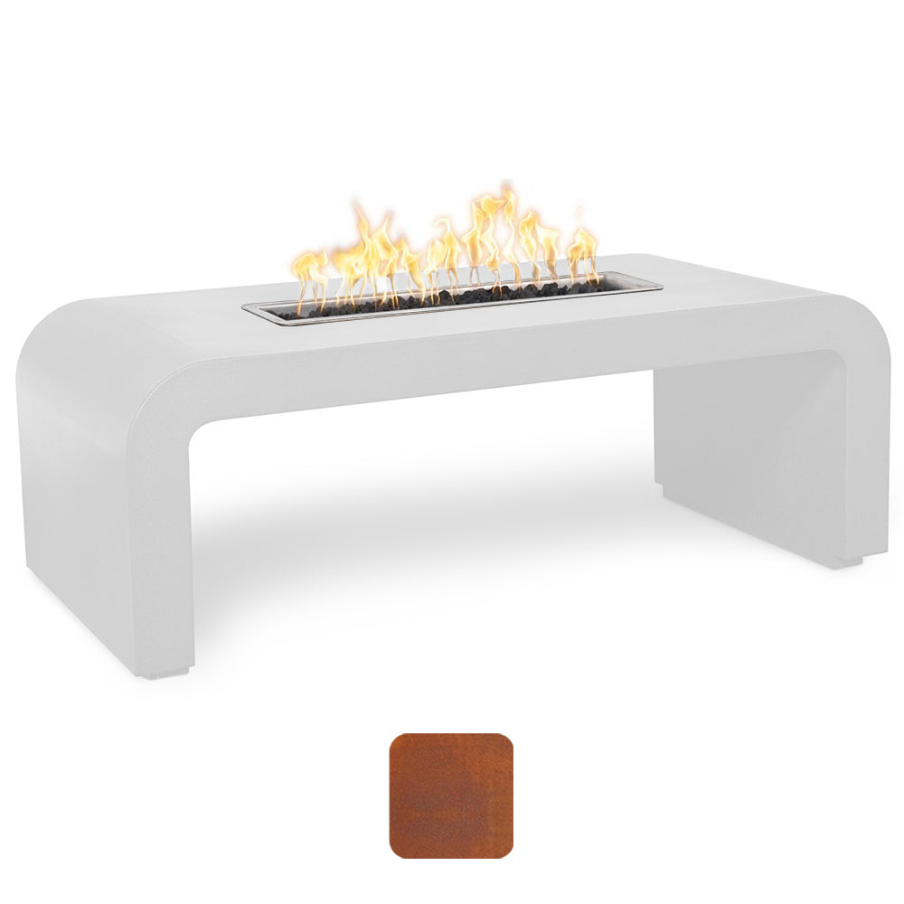 TOP Fires by The Outdoor Plus Calabasas Linear Corten Steel Gas Fire Pit