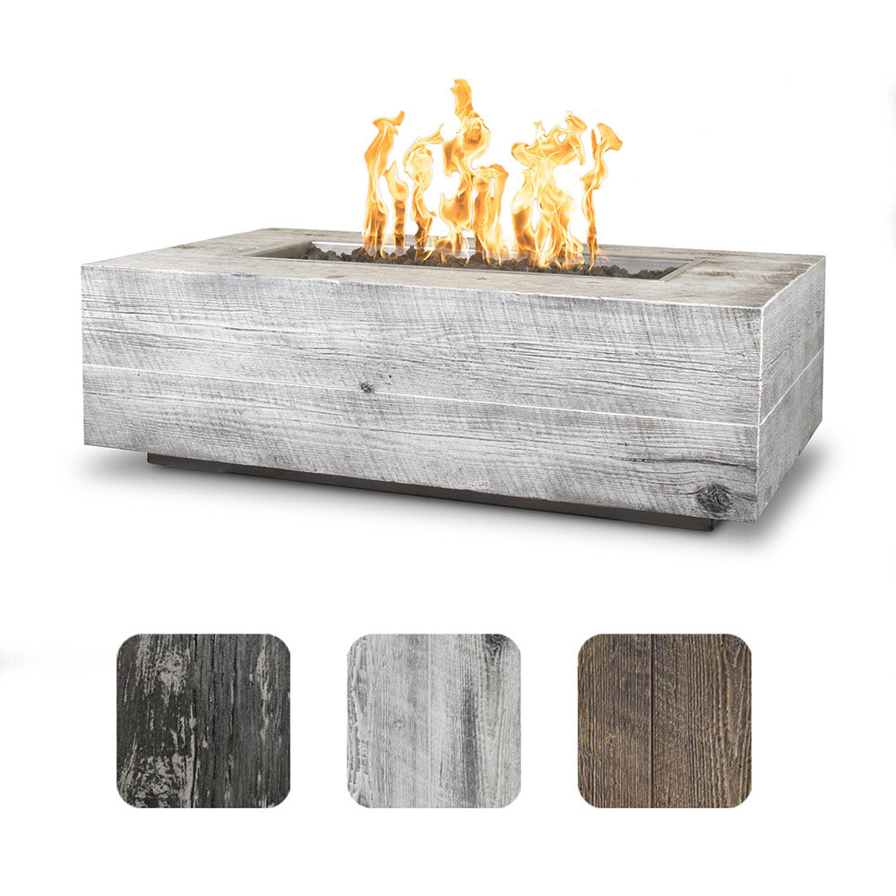 TOP Fires by The Outdoor Plus OPT-COR48x Coronado Wood Grain Fire Pit, 48x28-Inches
