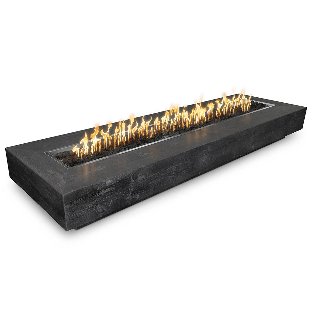 TOP Fires by The Outdoor Plus OPT-COR96x Coronado Wood Grain Fire Pit, 96x28-Inches