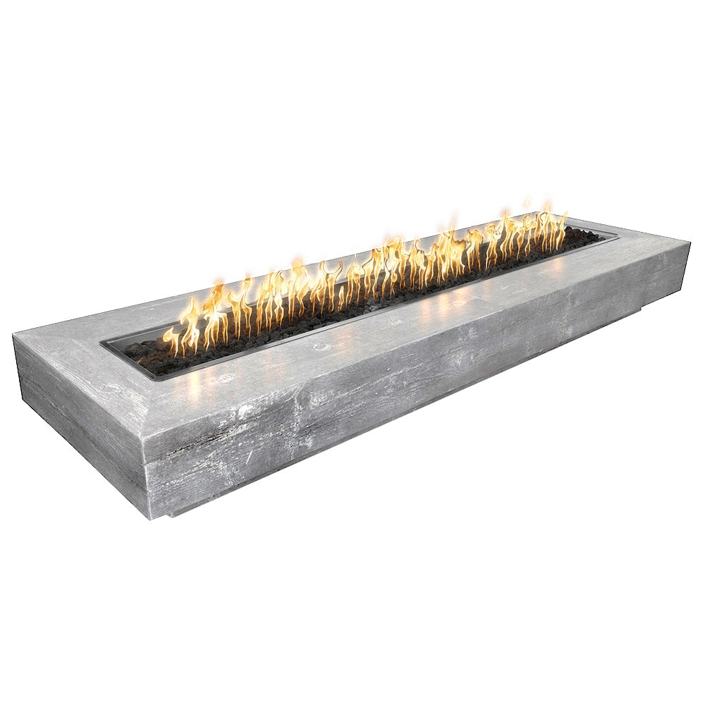 TOP Fires by The Outdoor Plus OPT-COR108x Coronado Wood Grain Fire Pit, 108x28-Inches