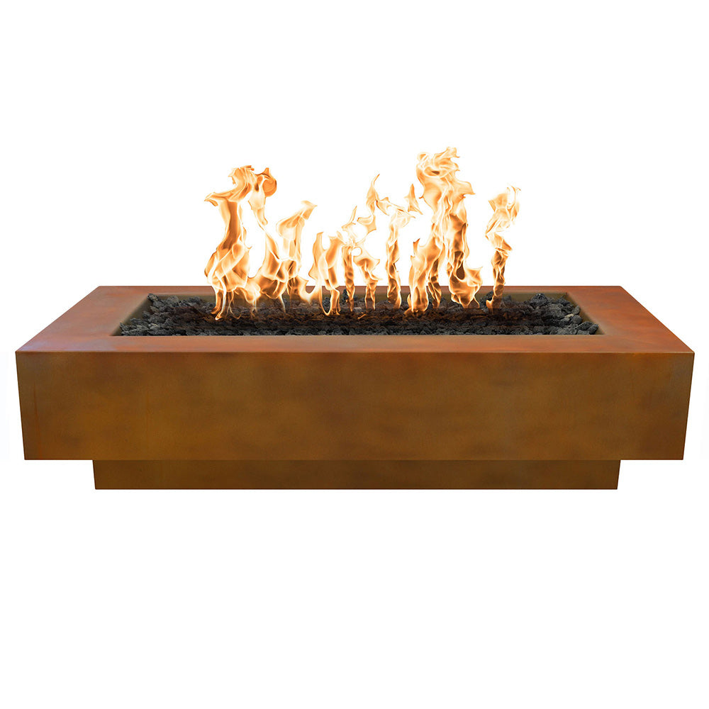 TOP Fires by The Outdoor Plus Coronado 48x28-Inch Linear Corten Steel Gas Fire Pit