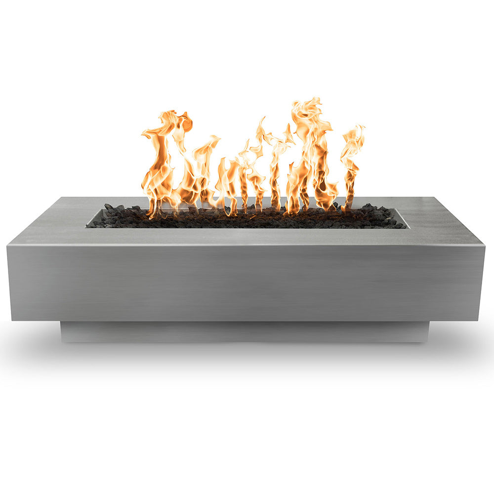TOP Fires by The Outdoor Plus Coronado 72x28-Inch Linear Stainless Steel Gas Fire Pit