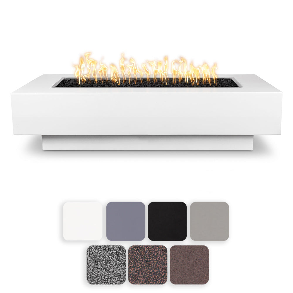 TOP Fires by The Outdoor Plus Coronado 72x28-Inch Linear Powder Coated Steel Gas Fire Pit