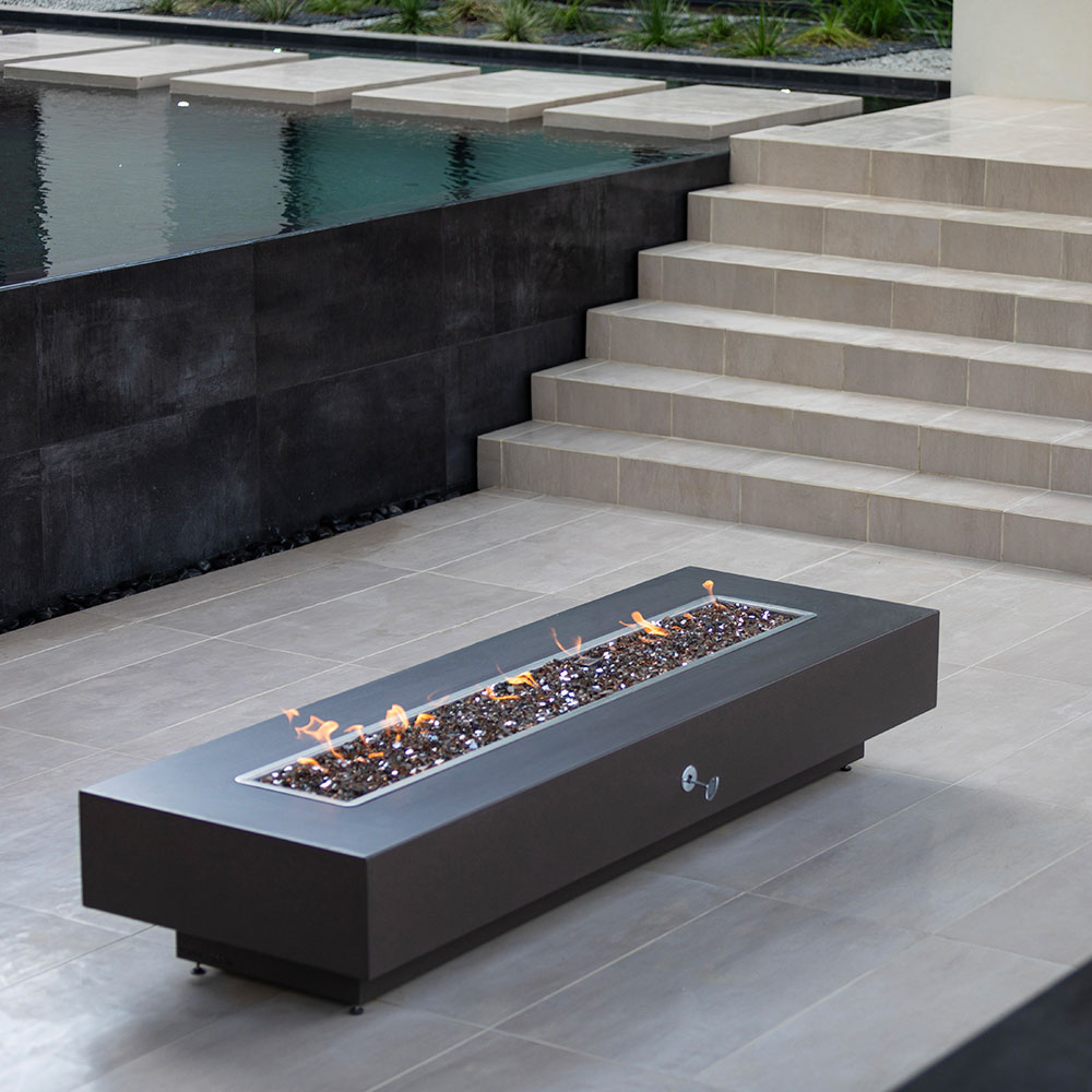 TOP Fires by The Outdoor Plus Coronado 60x28-Inch Linear Powder