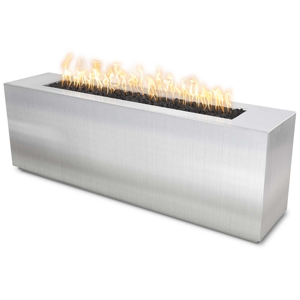 TOP Fires by The Outdoor Plus Carmen 72x24-Inch Linear Stainless Steel Gas Fire Pit