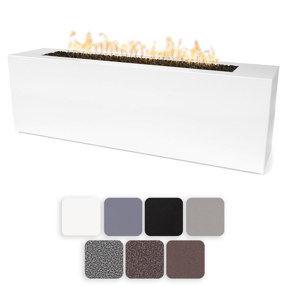 TOP Fires by The Outdoor Plus Carmen 72x16-Inch Linear Powder Coated Steel Gas Fire Pit