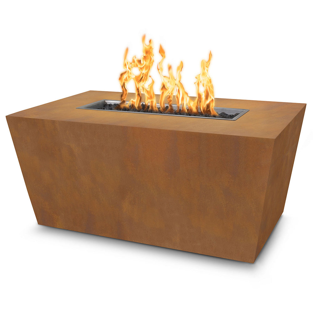 TOP Fires by The Outdoor Plus Mesa 48x24-Inch Linear Corten Steel Gas Fire Pit