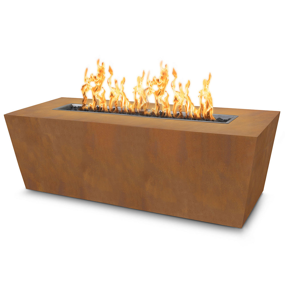 TOP Fires by The Outdoor Plus Mesa 72x24-Inch Linear Corten Steel Gas Fire Pit