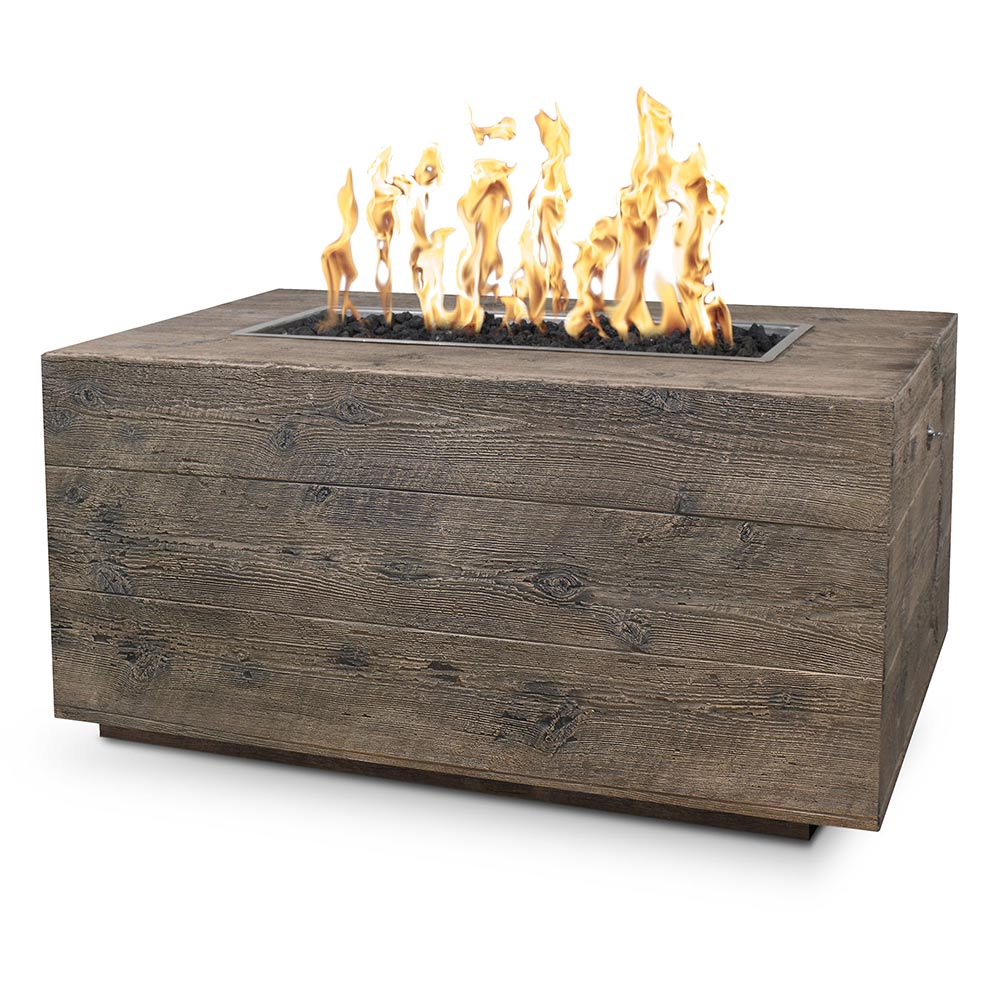 TOP Fires by The Outdoor Plus OPT-CTL60x Catalina Wood Grain Fire Pit, 60x28-Inches