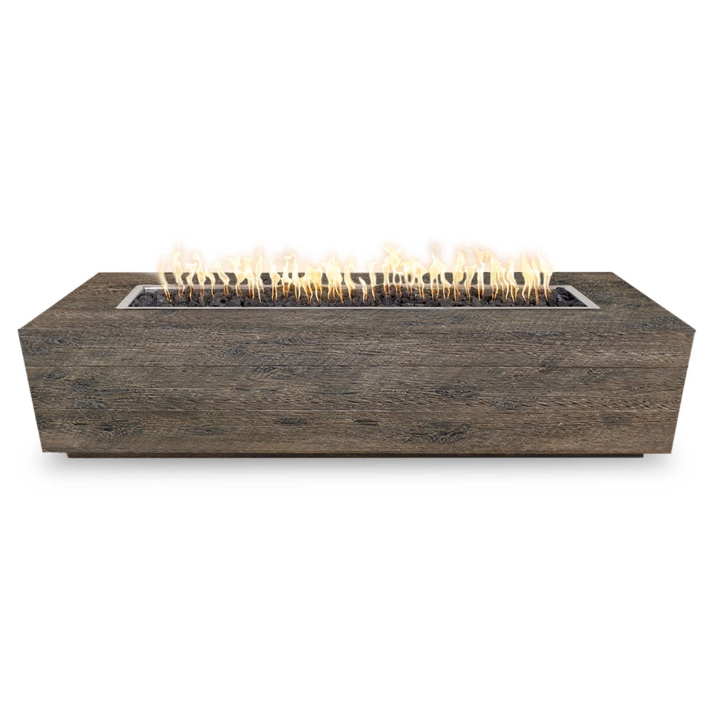 TOP Fires by The Outdoor Plus OPT-CTL120x Catalina Wood Grain Fire Pit, 120x28-Inches