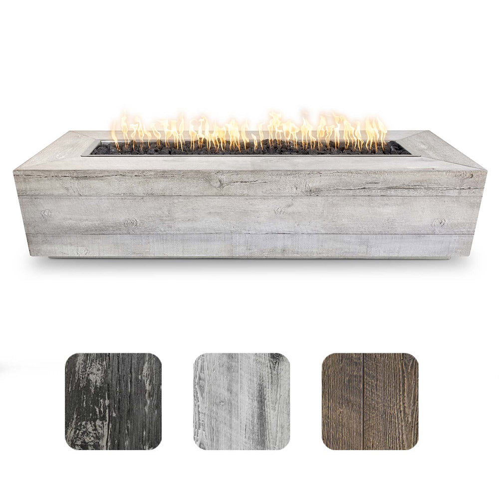 TOP Fires by The Outdoor Plus OPT-CTL108x Catalina Wood Grain Fire Pit, 108x28-Inches