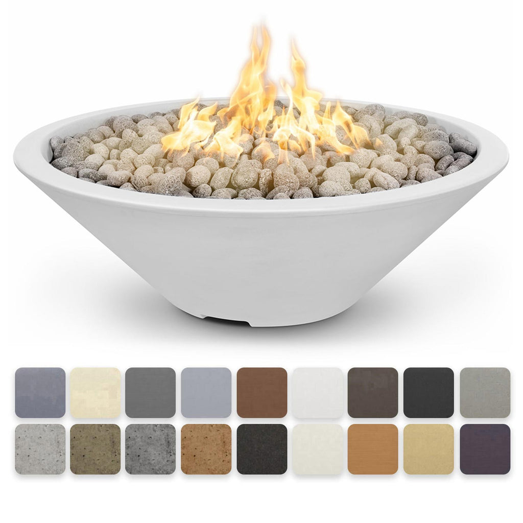 TOP Fires by The Outdoor Plus Cazo No Ledge Round Concrete Gas Fire Pit