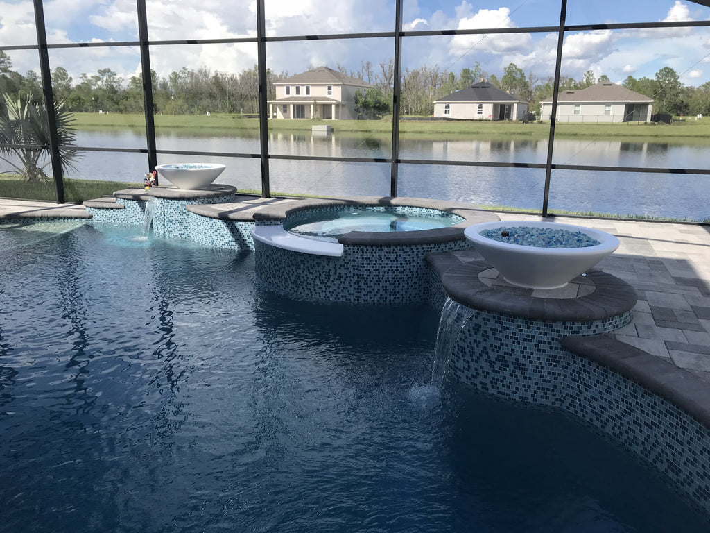 TOP Fires by The Outdoor Plus Cazo Round Concrete Gas Fire Bowl