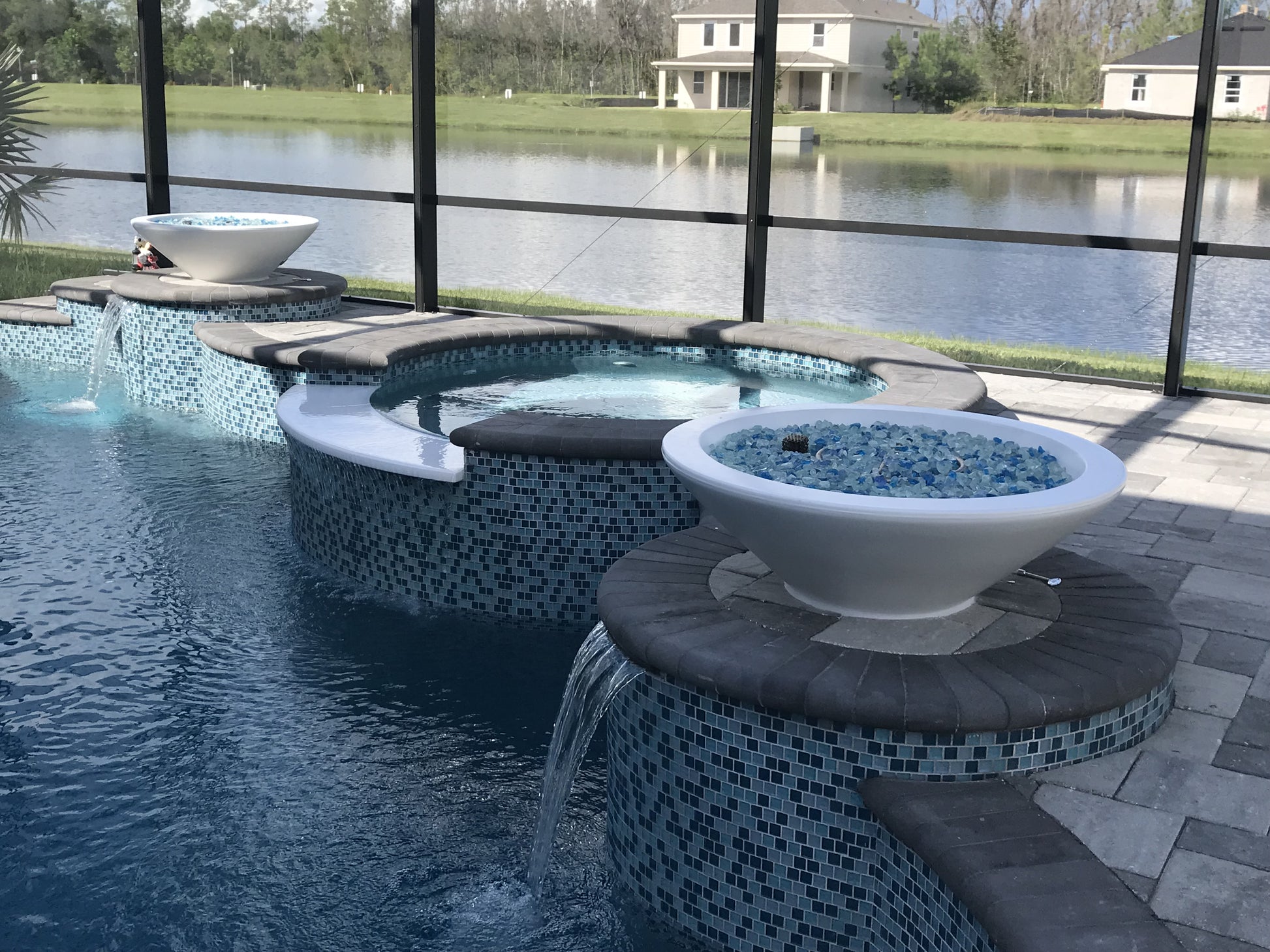 TOP Fires by The Outdoor Plus Cazo Round Concrete Gas Fire Bowl