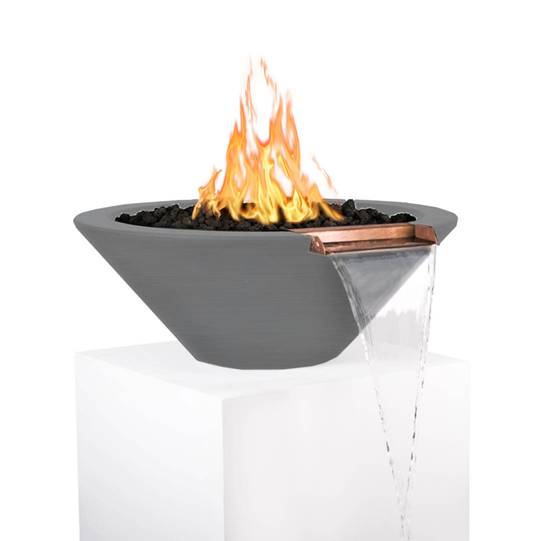 TOP Fires by The Outdoor Plus Cazo Round Concrete Gas Fire and Water Bowl