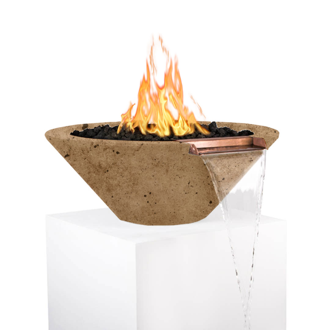 TOP Fires by The Outdoor Plus Cazo Round Concrete Gas Fire and Water Bowl