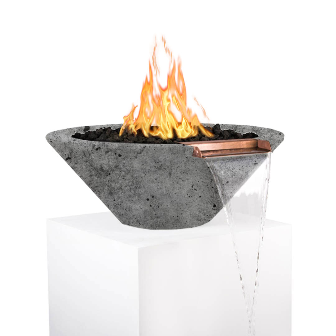TOP Fires by The Outdoor Plus Cazo Round Concrete Gas Fire and Water Bowl