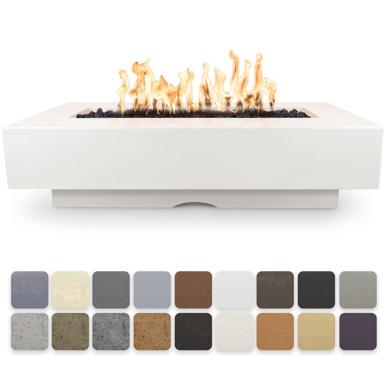 TOP Fires by The Outdoor Plus Del Mar Linear Concrete Gas Fire Pit