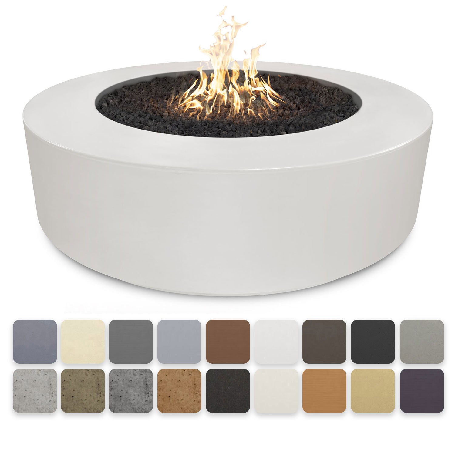 TOP Fires by The Outdoor Plus Florence Round Wide Concrete Gas Fire Pit