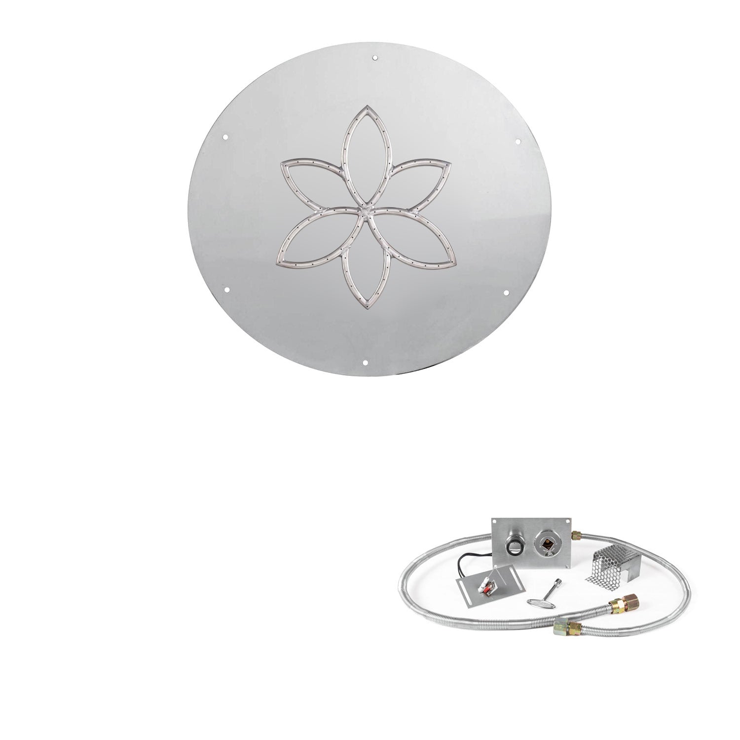 The Outdoor Plus Lotus Flower Spark Ignition Gas Fire Pit Burner Kit
