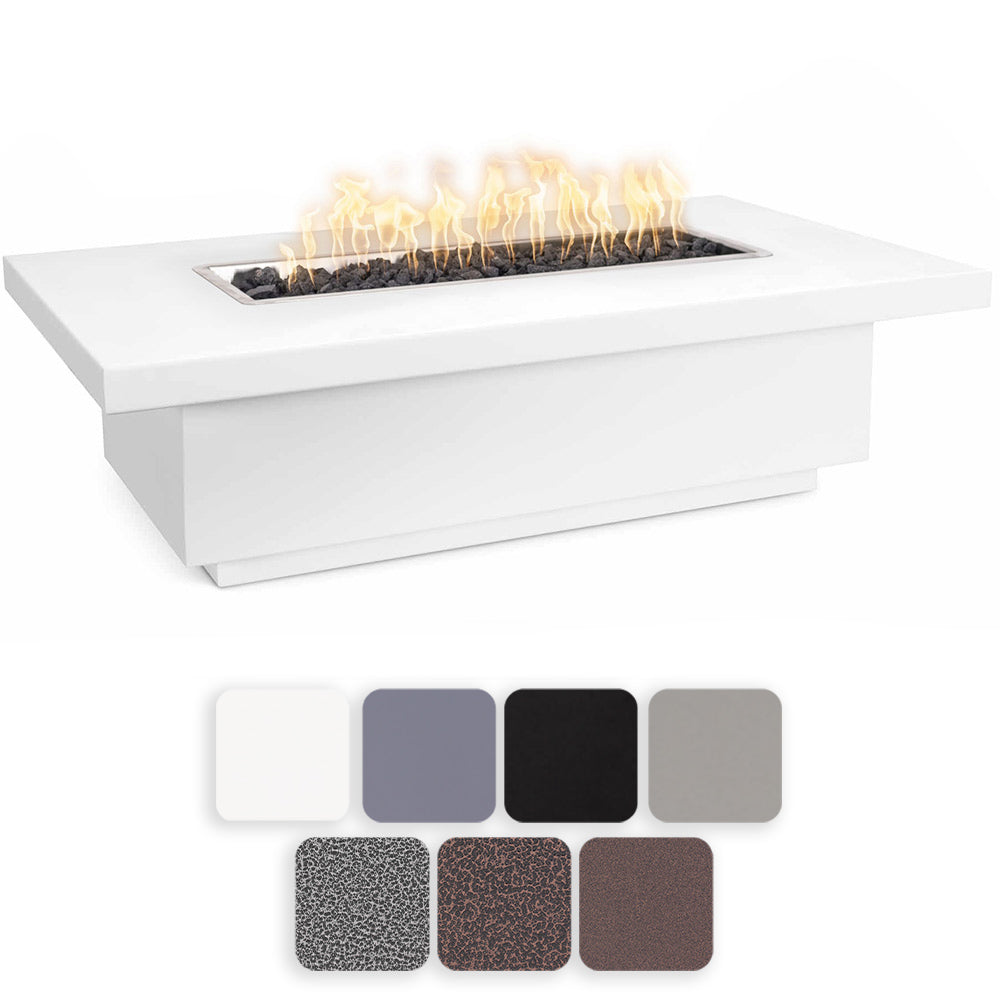 TOP Fires by The Outdoor Plus Fremont 15-Inch Tall Linear Powder Coated Steel Gas Fire Pit