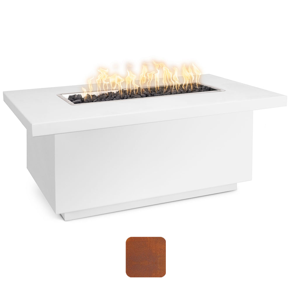 TOP Fires by The Outdoor Plus Fremont 24-Inch Tall Linear Corten Steel Gas Fire Pit