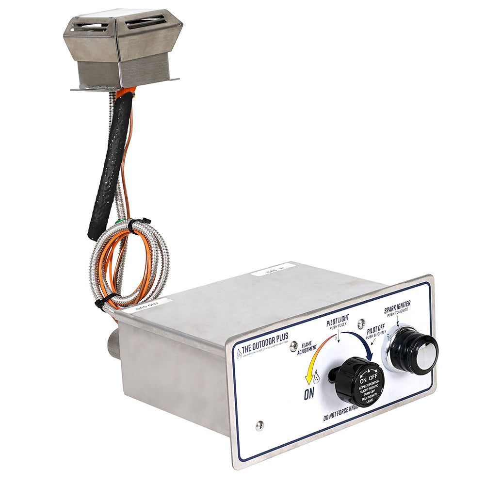 TOP Fires by The Outdoor Plus Eaves 72x10-Inch Linear Powder Coated Steel Gas Fire Pit