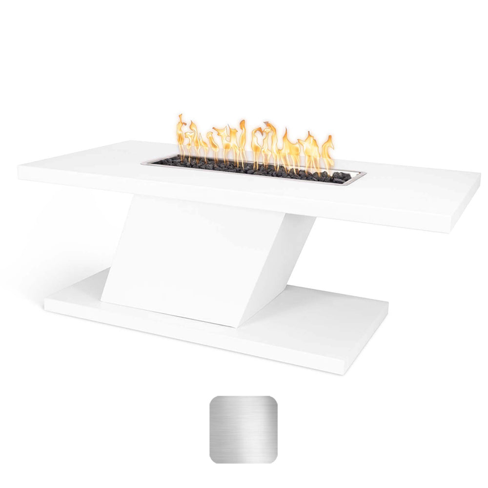 TOP Fires by The Outdoor Plus Imperial 24-Inch Tall Linear Stainless Steel Gas Fire Pit