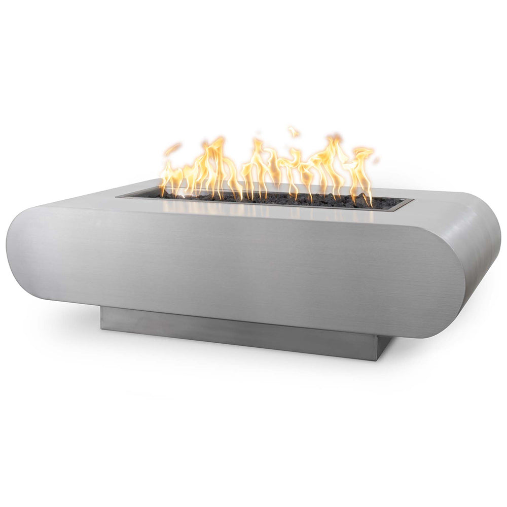 TOP Fires by The Outdoor Plus La Jolla Rectangular Stainless Steel Gas Fire Pit
