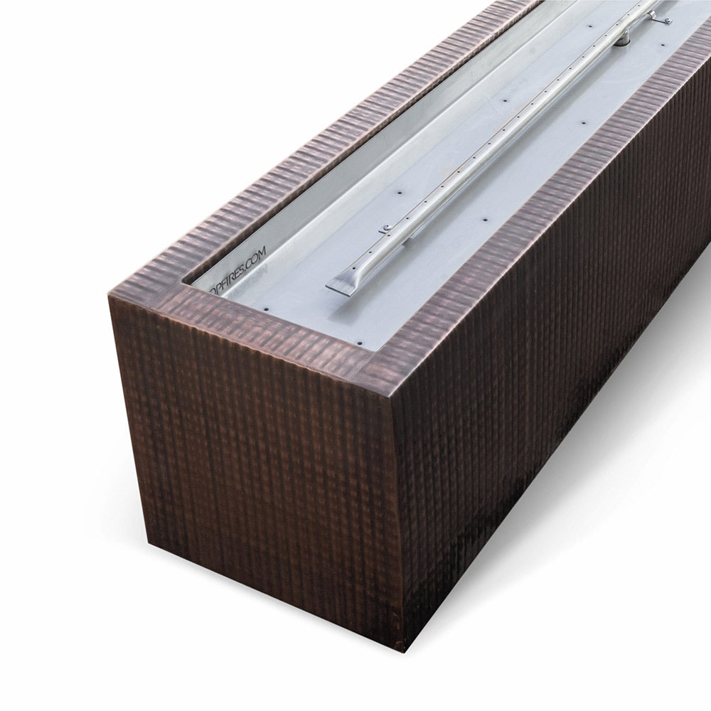 TOP Fires by The Outdoor Plus Eaves 48x10-Inch Linear Copper Gas Fire Pit