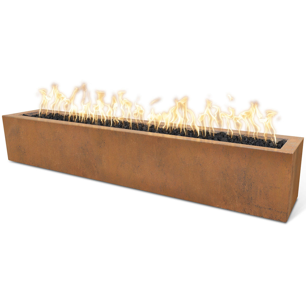 TOP Fires by The Outdoor Plus Eaves 72x10-Inch Linear Corten Steel Gas Fire Pit