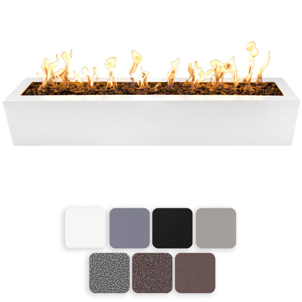 TOP Fires by The Outdoor Plus Eaves 72x10-Inch Linear Powder Coated Steel Gas Fire Pit
