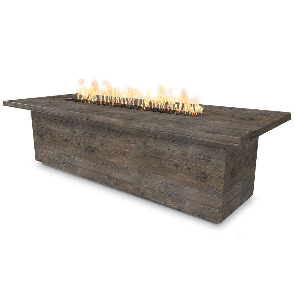 TOP Fires by The Outdoor Plus OPT-LGNGF120x Laguna Wood Grain Fire Pit, 120x60-Inches
